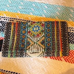Vibrant Multicolor Geometric Clutch